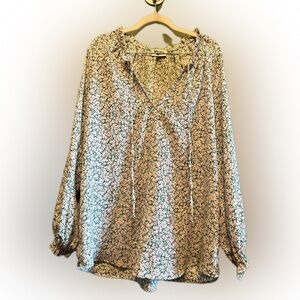 Show me your Mumu Charlene peony please tunic top pink green floral xsmall